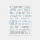 Baby Boy Prayer Fleece Deken (Voorkant)