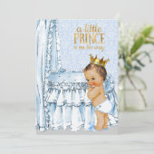  Baby Boy Prince Baby shower Uitnodiging (Staand voorkant)