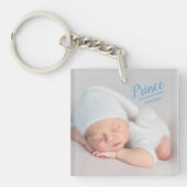 Baby Boy Prince Foto Birth Keepomwille Sleutelhanger (voorkant)
