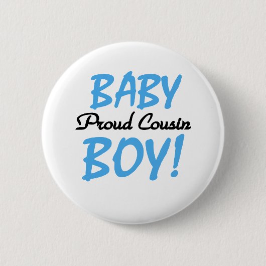 Baby Boy Proud Cousin Ronde Button 5,7 Cm (Voorkant)