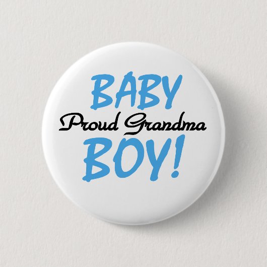 Baby Boy Proud Grandma Ronde Button 5,7 Cm (Voorkant)