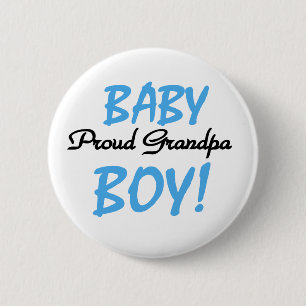 Baby Boy Proud Grandpa Ronde Button 5,7 Cm