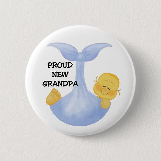 Baby Boy Proud Grandpa Ronde Button 5,7 Cm (Voorkant)