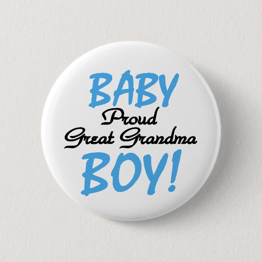 Baby Boy Proud Great Grandma Ronde Button 5,7 Cm (Voorkant)