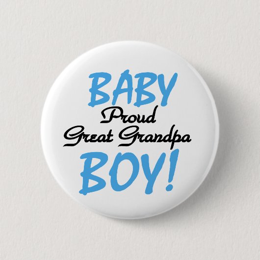 Baby Boy Proud Great Grandpa Ronde Button 5,7 Cm (Voorkant)