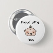 Baby Boy Proud Little Finn Ronde Button 5,7 Cm (Voorkant /achterkant)