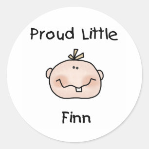 Baby Boy Proud Little Finn Ronde Sticker