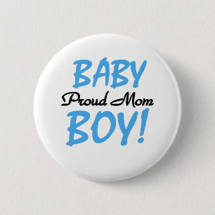 Baby Boy Proud mama Ronde Button 5,7 Cm