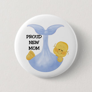 Baby Boy Proud mama Ronde Button 5,7 Cm