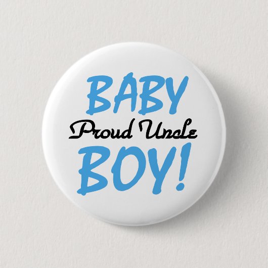 Baby Boy Proud oom Ronde Button 5,7 Cm (Voorkant)