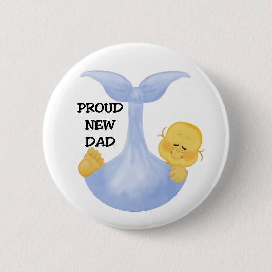 Baby Boy Proud Pap Ronde Button 5,7 Cm (Voorkant)