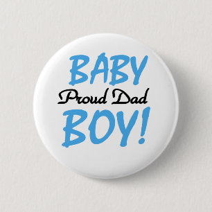 Baby Boy Proud Pap Ronde Button 5,7 Cm