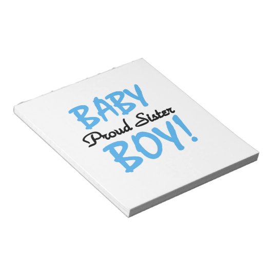 Baby Boy Proud Sister Gifts Notitieblok (Schuin)