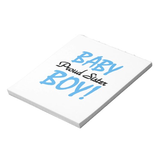 Baby Boy Proud Sister Gifts Notitieblok (Linkerzijde)