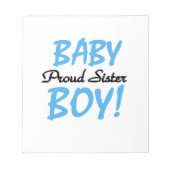 Baby Boy Proud Sister Gifts Notitieblok (Voorkant)