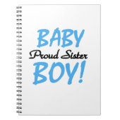 Baby Boy Proud Sister Gifts Notitieboek (Voorkant)