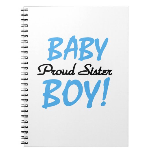 Baby Boy Proud Sister Gifts Notitieboek (Voorkant)