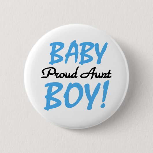 Baby Boy Proud tante Ronde Button 5,7 Cm (Voorkant)