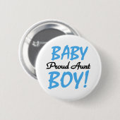 Baby Boy Proud tante Ronde Button 5,7 Cm (Voorkant /achterkant)