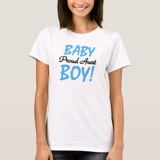 Baby Boy Proud tante T-shirt (Voorkant)
