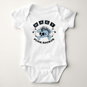 Baby Boy Punk Skull Romper