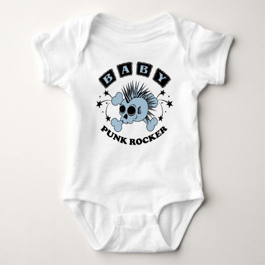 Baby Boy Punk Skull Romper (Voorkant)