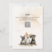 Baby Boy Puppy Dog Tails Baby shower Kaart (Achterkant)