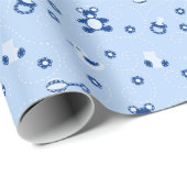 Baby-boy Quilt Pattern Cadeaupapier (Rol Hoek)