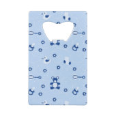 Baby-boy Quilt Pattern Creditkaart Flessenopener (Achterkant)