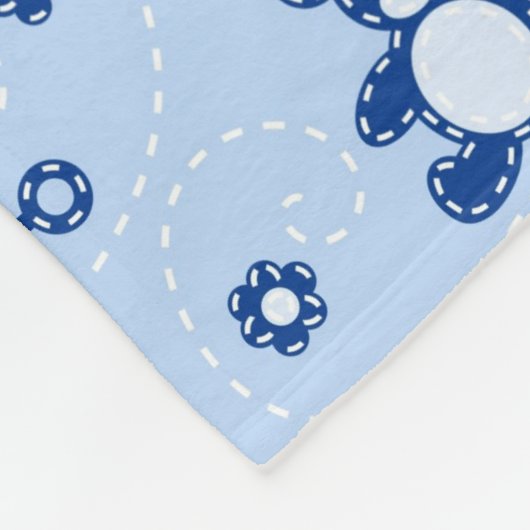 Baby-boy Quilt Pattern Fleece Deken (Hoek)