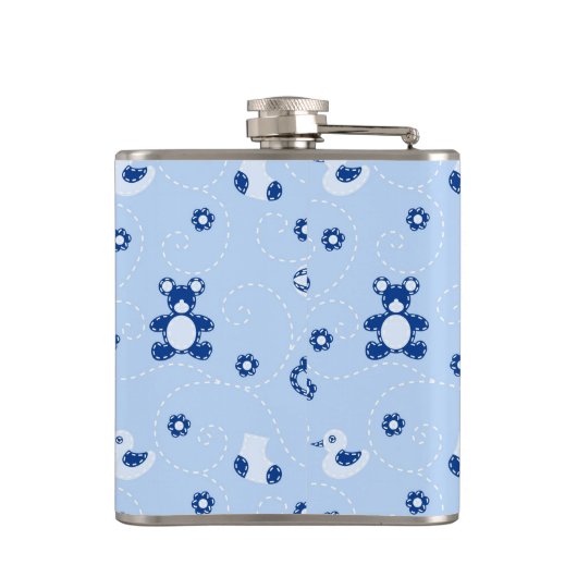 Baby-boy Quilt Pattern Heupfles (Achterkant)