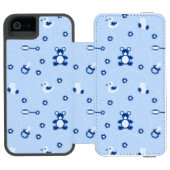 Baby-boy Quilt Pattern Incipio iPhone Portemonnee Hoesje (Agenda Open)