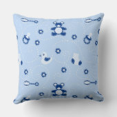 Baby-boy Quilt Pattern Kussen (Achterkant)