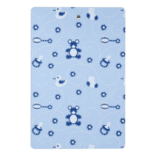 Baby-boy Quilt Pattern Mini Klembord (Achterkant)