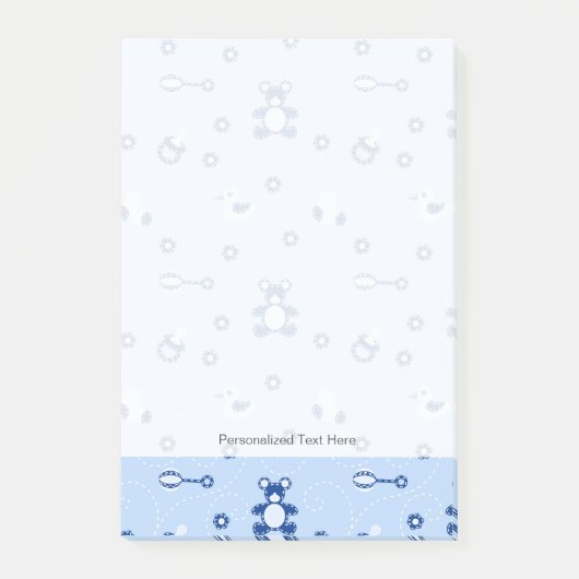 Baby-boy Quilt Pattern Post-it® Notes (Voorkant)