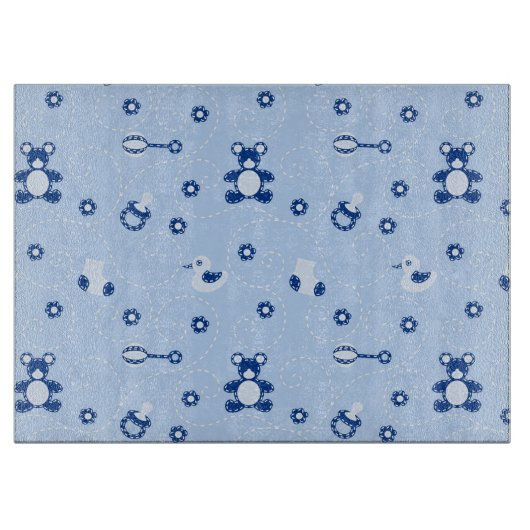 Baby-boy Quilt Pattern Snijplank (Voorkant)