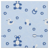 Baby-boy Quilt Pattern Stof (Close Up)