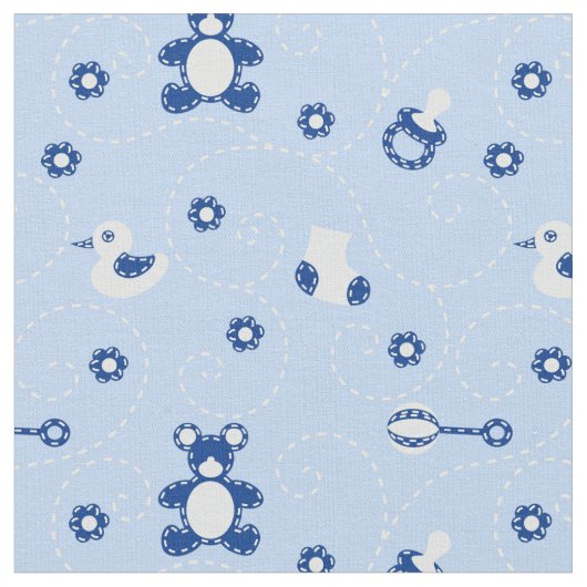 Baby-boy Quilt Pattern Stof (Close Up)