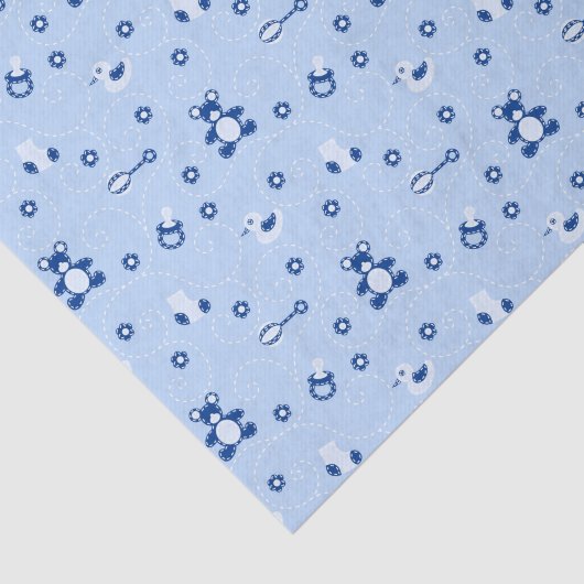 Baby-boy Quilt Pattern Tissuepapier (Detail)