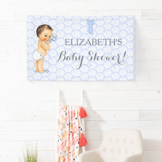  Baby Boy Rattle Blue Spandoek (Insitu)