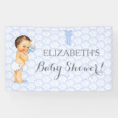 Baby Boy Rattle Blue Spandoek (Horizontaal)