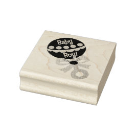 Baby Boy Rattle Rubberstempel