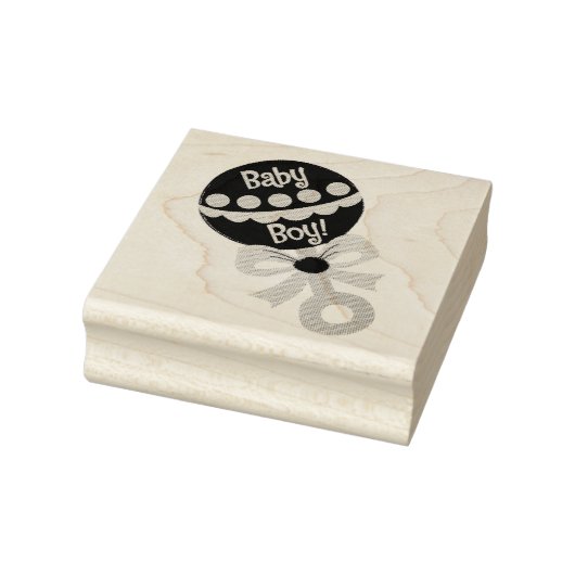 Baby Boy Rattle Rubberstempel (Stempel)
