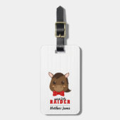 Baby Boy Red Horse Bag Label Bagagelabel (Voorkant verticaal)