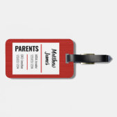 Baby Boy Red Horse Bag Label Bagagelabel (Achterkant horizontaal)