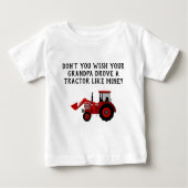 Baby Boy Red Tractor Opa Grappig (Voorkant)