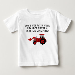 Baby Boy Red Tractor Opa Grappig