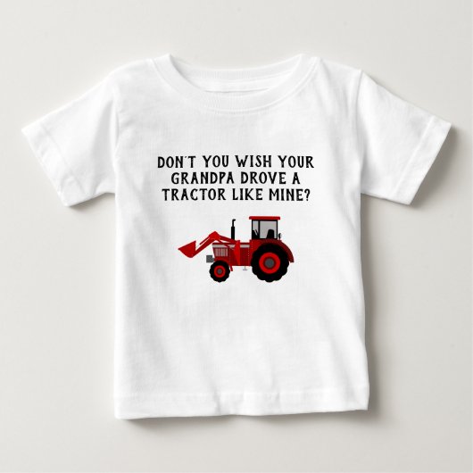 Baby Boy Red Tractor Opa Grappig (Voorkant)