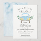 Baby Boy rijden met Baby shower Kaart (Voorkant / Achterkant)