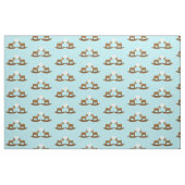 Baby Boy Rocking Horse Heart Pattern Stof (Fat Quarter)